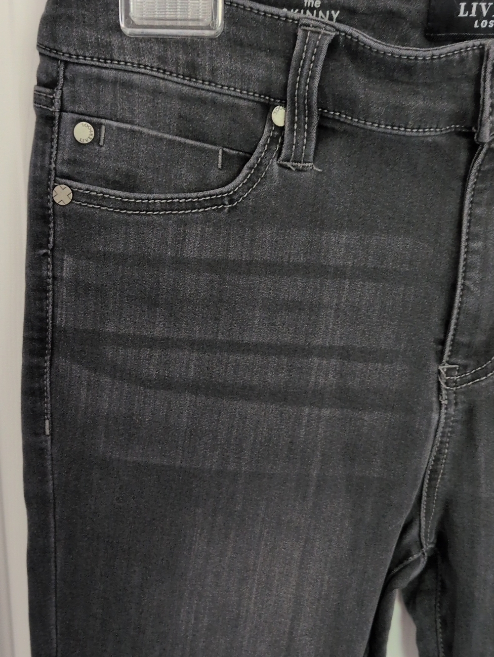 Liverpool The Skinny Gray Washed Jeans - 8/29 Petite - Picture 3 of 9